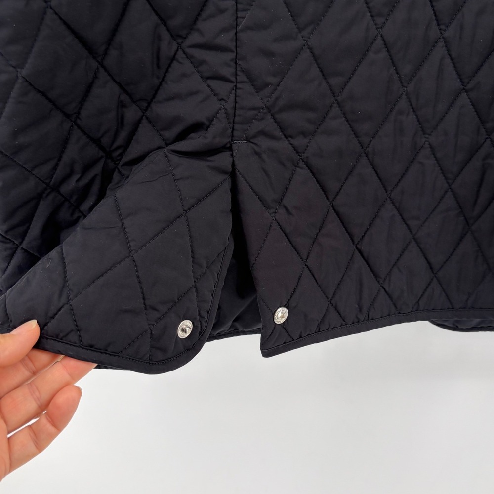 Lands End Mens‎ 3X Black Quilted Jacket Diamond Stitch Full Zip Mock Neck Coat - Picture 5 of 9